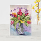 Happy Mother's Day Tulip Bouquet Karte (Gelbe Blume)