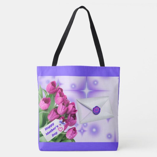 Happy Mother's Day Tulip Tote Bag Tasche (Vorderseite)