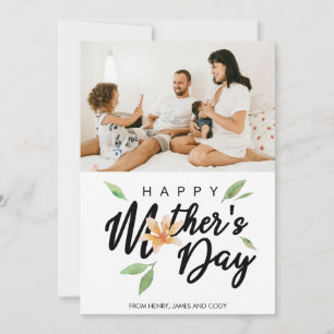 Happy Mother's Day Typografy Foto Personalisiert