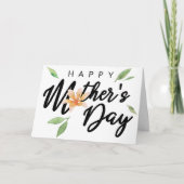 Happy Mother's Day Typografy Lilium Blume Karte (Vorderseite)