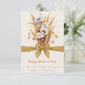 Happy Mother's Day Ukrainischer Stil Dankeskarte (Stehend Vorderseite)