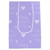 Happy Mother's Day Violetskript Mittlere Geschenktüte (Rückseite)