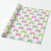 Happy Mother's Day Watercolor Rainbow Pattern Geschenkpapier (Ungerollt)