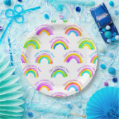Happy Mother's Day Watercolor Rainbow Pattern Pappteller (Party)