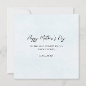 Happy Mother's Day Watercolor Rose Blumenkohl Foto Karte (Rückseite)