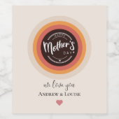 Happy Mother's Day Weinetikett (Einzelnes Label)