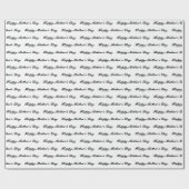 Happy Mother's Day weiße schwarze Skript elegante  Geschenkpapier (Flach)