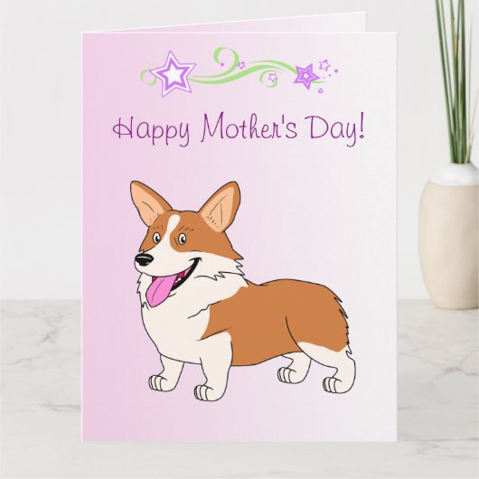 Happy Mother's Day Welsh Corgi Karte (Vorderseite)