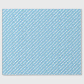 Happy Mother's Day White on Light Blue Geschenkpapier (Flach)