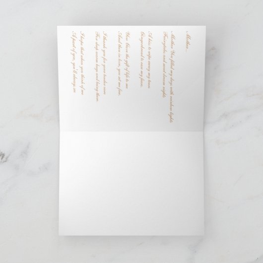 Happy Mother's day White Peony Greeting Card Karte (Innenseite)