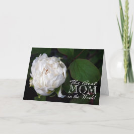 Happy Mother's day White Peony Greeting Card Karte