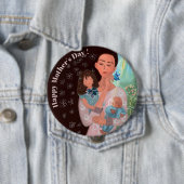Happy Mothers Day with kids Button (Beispiel)