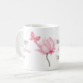 Happy Mother's Day with Pink Lotus and Butterfly  Kaffeetasse (Vorderseite Links)