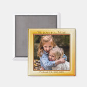 Happy Mother's Day Yellow Foto Magnet (Vorderseite/Rückseite)