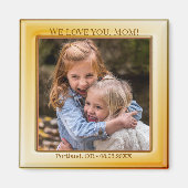 Happy Mother's Day Yellow Foto Magnet (Vorne)