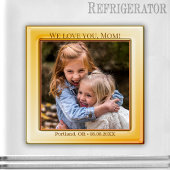 Happy Mother's Day Yellow Foto Magnet