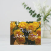 Happy Mother's Day Yellow Roses I Postkarte (Stehend Vorderseite)