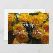 Happy Mother's Day Yellow Roses I Postkarte (Vorne/Hinten)