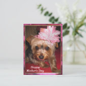 Happy Mother's Day Yorkie Postkarte (Stehend Vorderseite)