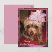 Happy Mother's Day Yorkie Postkarte (Vorne/Hinten)
