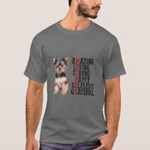 Happy Mother's Day Yorkshire Terrier Dog Mama Hund T-Shirt