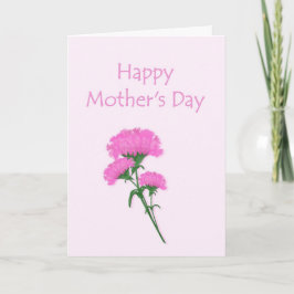 Happy Mother's Pink Carnations Karte