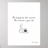 Happy motivierend Zitat-Wandkunst Poster (Vorne)