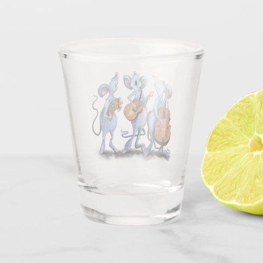 Happy Mouse Music Band Fun Shot Glass Schnapsglas (Rückseite)