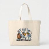 Happy Mouse Music Band Fun Tote Bag Jumbo Stoffbeutel (Vorne)