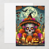 Happy Mouse Pads Halloween  Einladung (Vorne/Hinten)