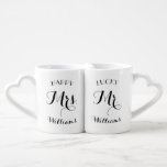 Happy Mrs Lucky Mr Wedding Verlobung Gift Liebestassen<br><div class="desc">Freuen Sie sich auf das personalisierte Kaffee-Tasse-Set!</div>