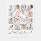 Happy Mthers Day 16 Foto Custom Message Fleecedecke (Vorderseite)