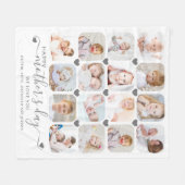 Happy Mthers Day 16 Foto Custom Message Fleecedecke (Vorderseite (Horizontal))