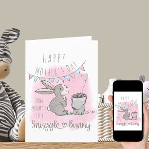 Happy Mthers Day aus Little Snuggle Bunny Pink Feiertagskarte