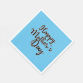 Happy Mthers Day Blue Napkin Serviette (Ecke)