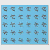 Happy Mthers Day Blue Wrapping Paper Geschenkpapier (Flach)