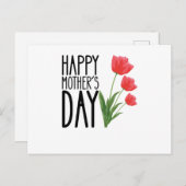 Happy Mthers Day Blume Postkarte (Vorne/Hinten)
