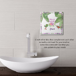 Happy Mthers Day Decorative Birds Fliese