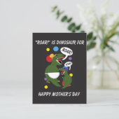 Happy Mthers Day Dinosaur Son Mama Personalisieren Postkarte (Stehend Vorderseite)