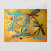 Happy Mthers Day Dragonfly Haze Postkarte (Vorderseite)