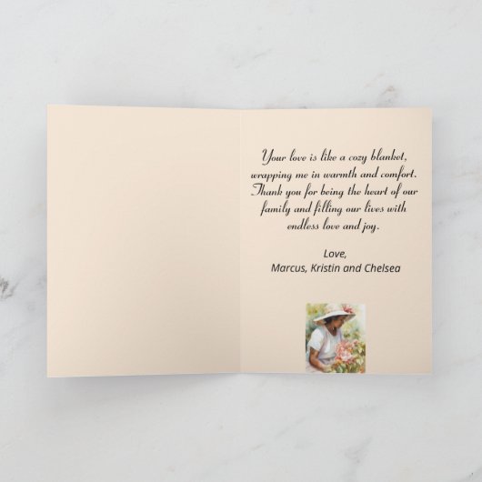 Happy Mthers Day Floral Watercolor Karte (Innenseite)