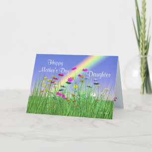 Happy Mthers Day for Daughter Spring Flowers Karte