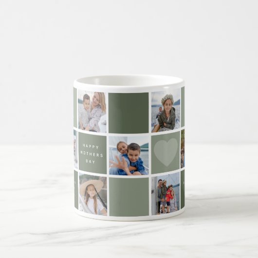 Happy Mthers Day Foto Grid Keepake Kaffeetasse (Mittel)