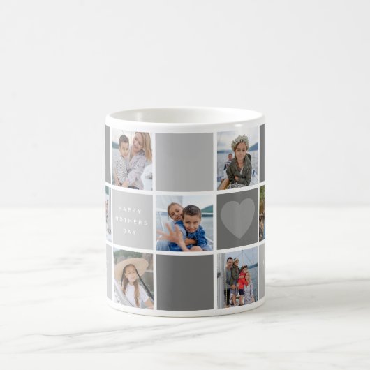 Happy Mthers Day Foto Grid Keepake Kaffeetasse (Mittel)