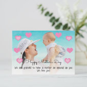 Happy Mthers Day Foto Karte (Stehend Vorderseite)