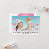 Happy Mthers Day Foto Karte (Vorderseite/Rückseite Beispiel)