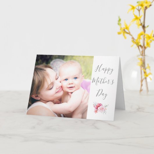 Happy Mthers Day Foto Personalisiert Karte (Gelbe Blume)