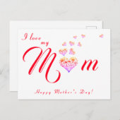 Happy Mthers Day/Happy Birthday Postcard Postkarte (Vorne/Hinten)
