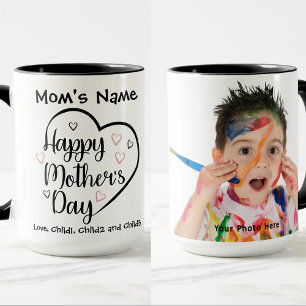 Happy Mthers Day Heart individuell anpassbares Fot Tasse