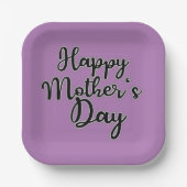 Happy Mthers Day Lila Paper Plate Pappteller (Vorderseite)